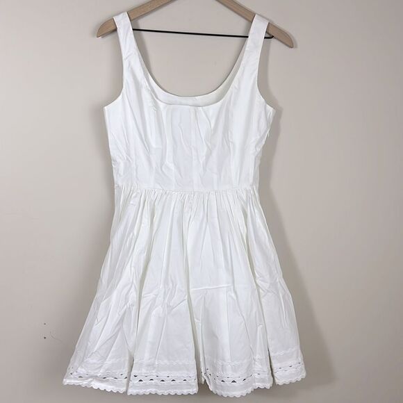 J. Crew Fit & Flare Dress Lace White Size 4 - Picture 9 of 11